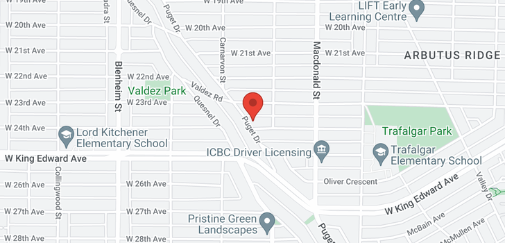map of 2929 W 24TH AVENUE